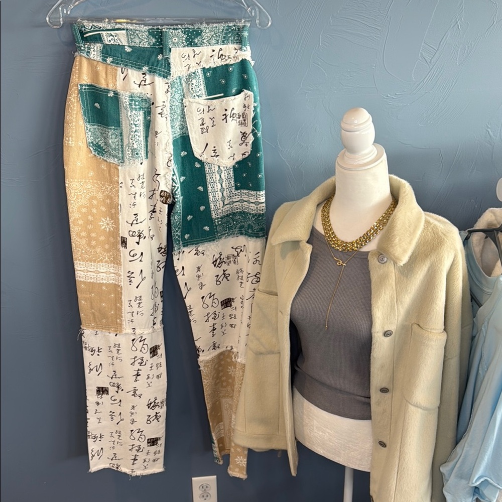 Multicolor Patchwork Pants